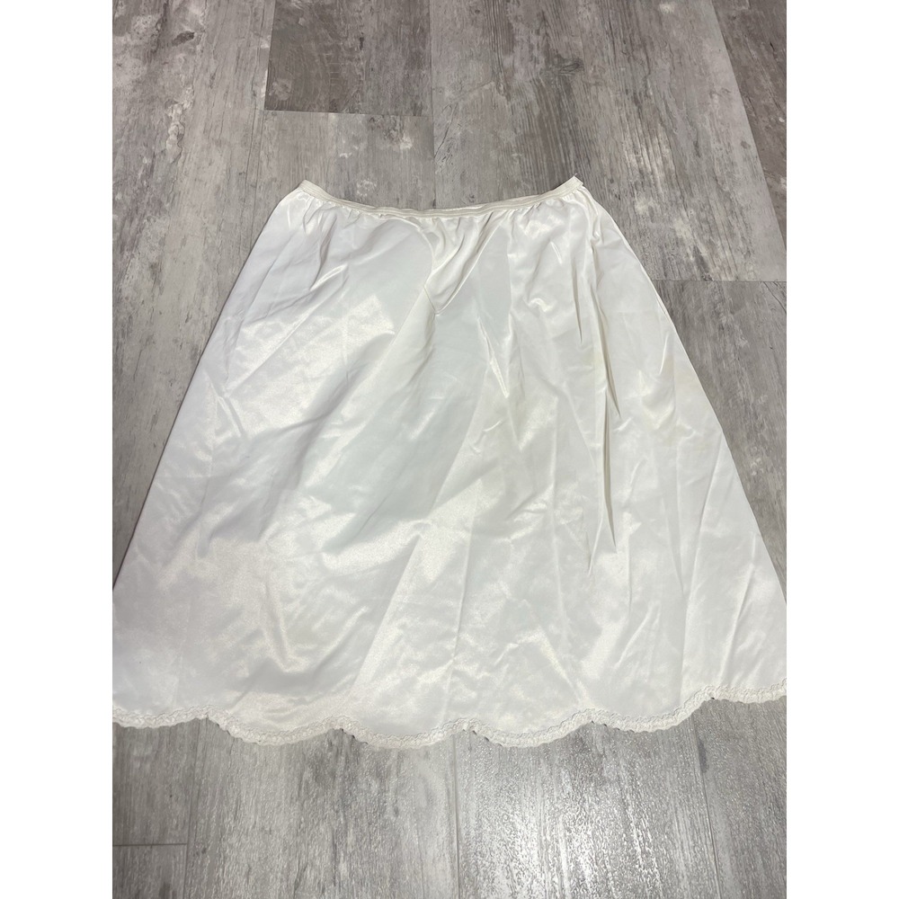 Vtg SILKY NYLON White LACE GAYMODE HALF SLIP Size S‎ Penney's E0126